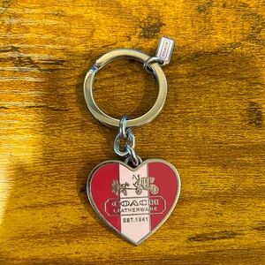 Coach heart shaped keychain